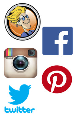 BoardGameGeek.com, Facebook.com, Instagram.com, Pinterest.com, Twitter.com